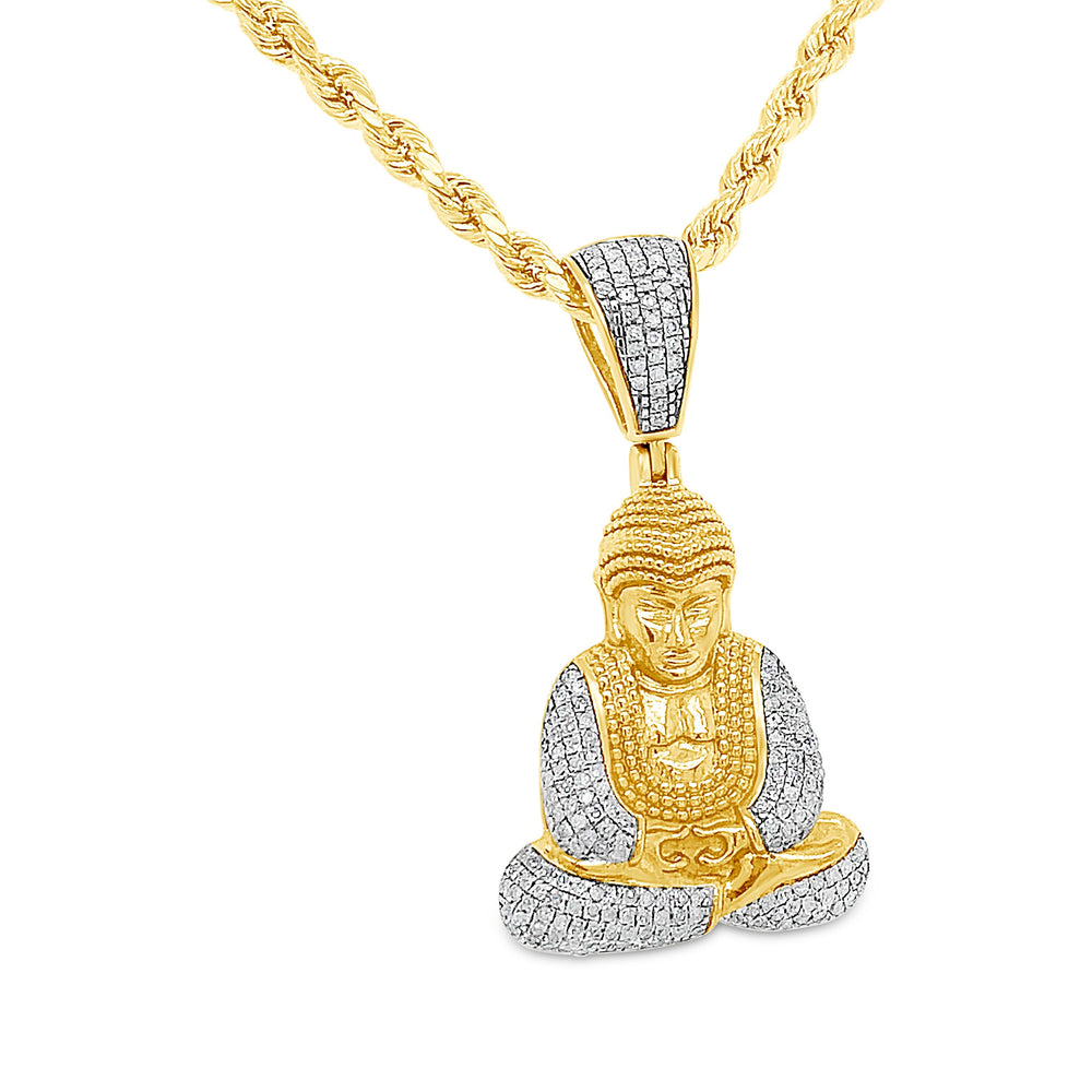 Pendant Buddha - Diamond Yellow Gold  | 1.77 CTW | 10K