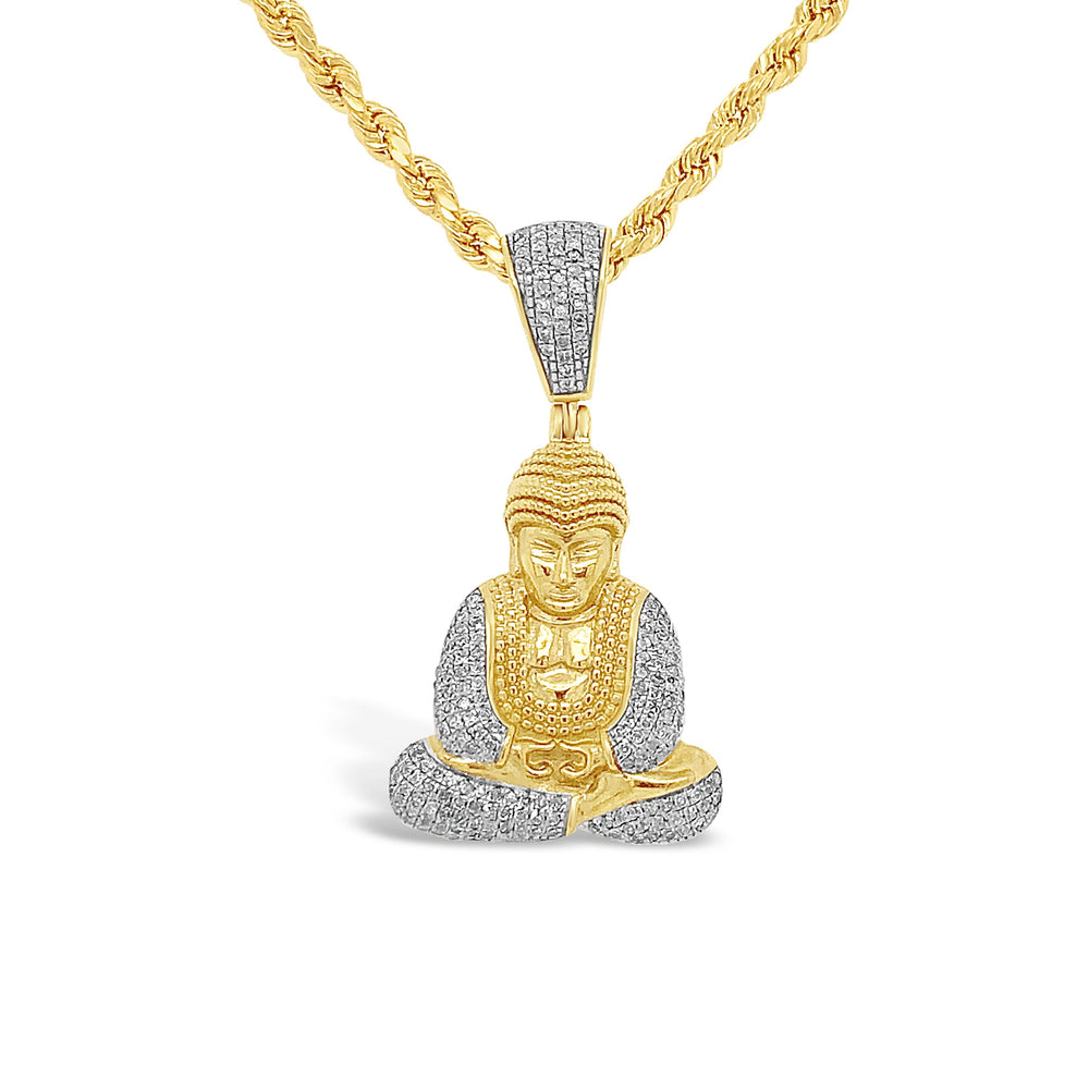 Pendant Buddha - Diamond Yellow Gold  | 1.77 CTW | 10K
