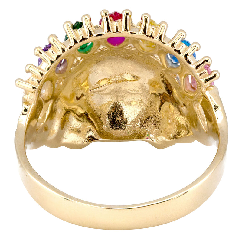 10K Gold Indian Chief Ring For Men | 6 Grams