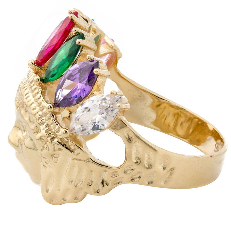 10K Gold Indian Chief Ring For Men | 7.7 Grams