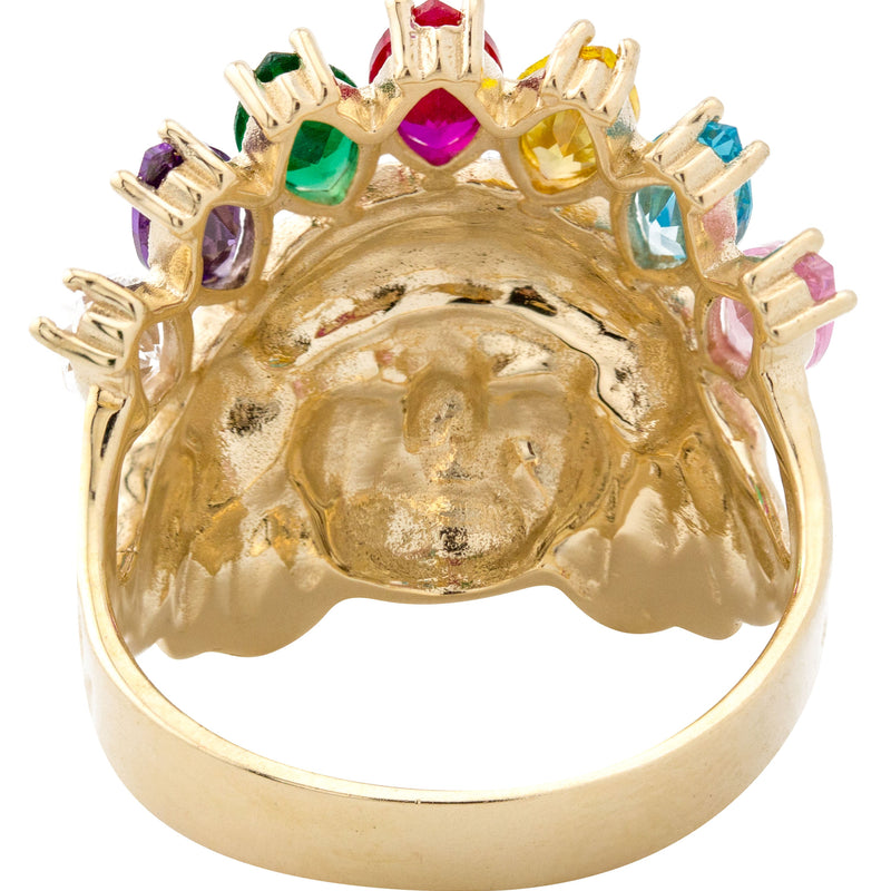 10K Gold Indian Chief Ring For Men | 7.7 Grams