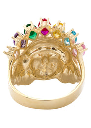 10K Gold Indian Chief Ring For Men | 7.7 Grams