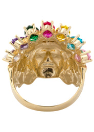 10K Gold Indian Chief Ring For Men | 7.6 Grams