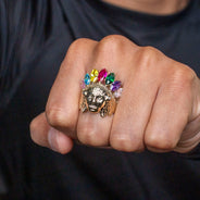 10K Gold Indian Chief Ring For Men | 7.6 Grams