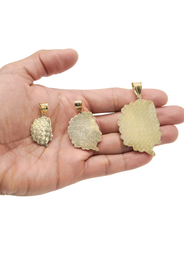 10K Gold Chief Head Pendant | Customizable Size
