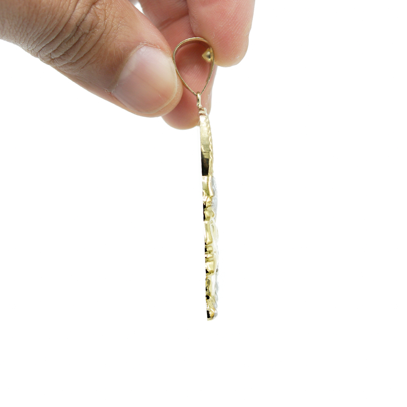 10K Gold Chief Head Pendant | Customizable Size