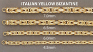 Semi Solid  Byzantine Chain 14K Gold