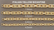 Gold Chain - Womens Italian Byzantine Chain 10k Gold