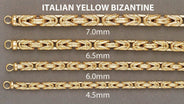 Italian Womens Byzantine Bracelet 10K Yellow Gold