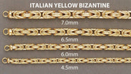 Solid Byzantine Chain - 14K Gold