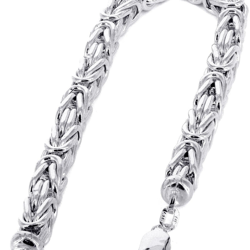 Italian Womens Byzantine Bracelet 10K/14K White Gold