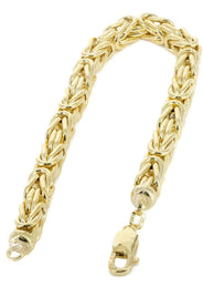 Italian Womens Byzantine Bracelet 10K/14K Yellow Gold