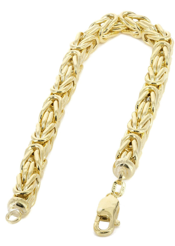 Italian Womens Byzantine Bracelet 10K/14K Yellow Gold