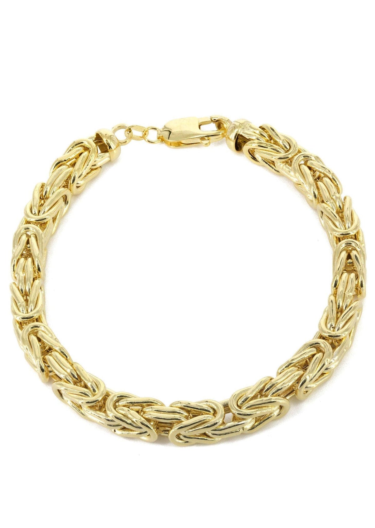 Italian Womens Byzantine Bracelet 10K Yellow Gold