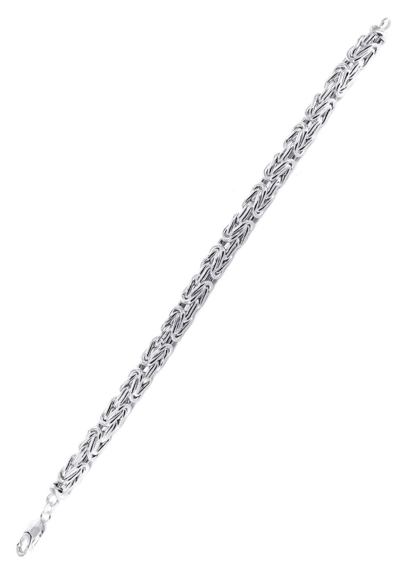 Italian Womens Byzantine Bracelet 10K White Gold