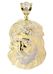 10K Gold Jesus Piece Pendant  |  75.5 Grams