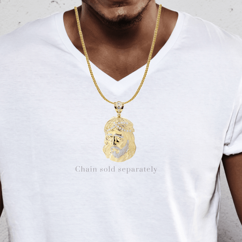 10K Gold Jesus Piece Pendant  |  75.5 Grams
