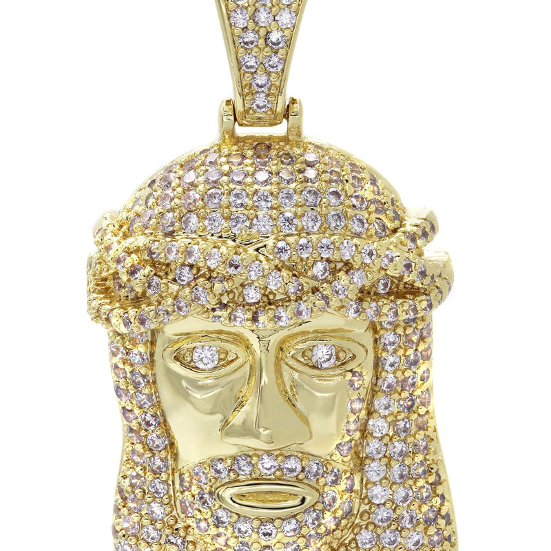 Gold Plated Jesus Head Pendant | 14.8 Grams