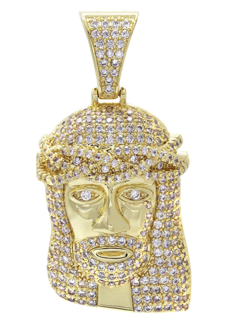 Gold Plated Jesus Head Pendant | 14.8 Grams