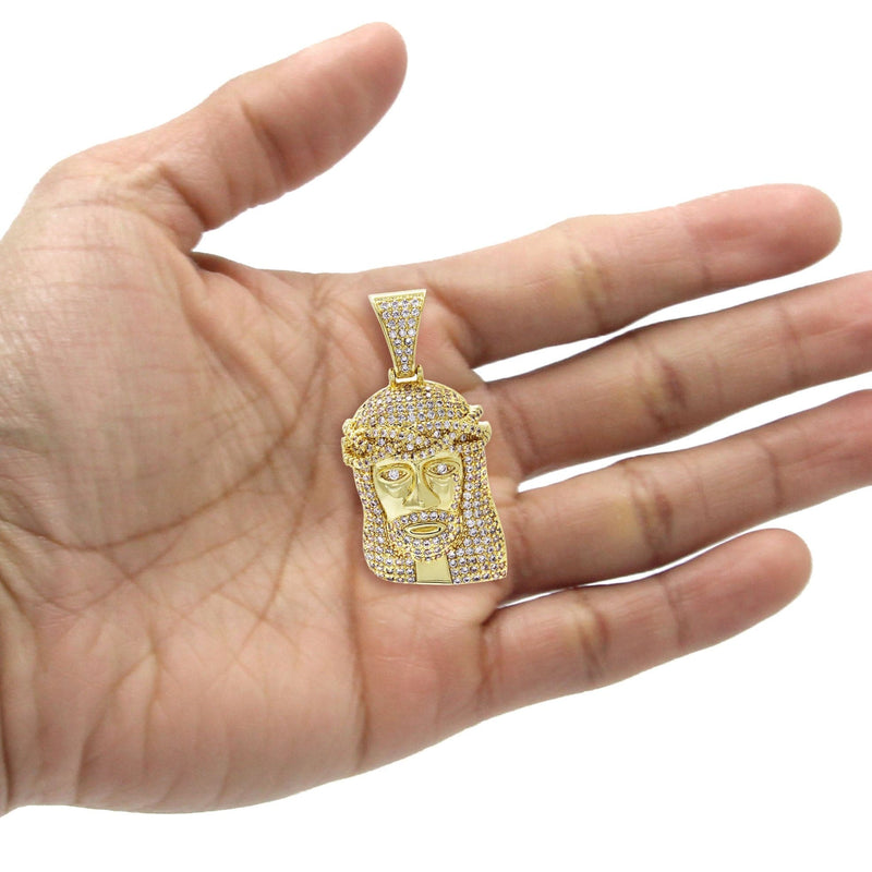 Gold Plated Jesus Head Pendant | 14.8 Grams