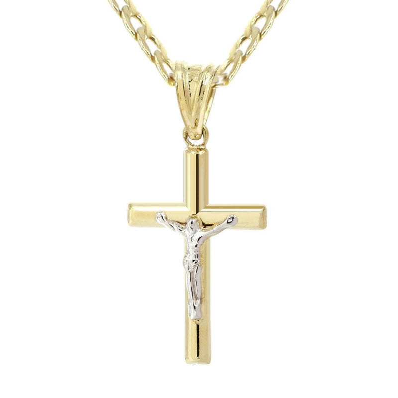 10K Gold Crucifix / Cross  Necklace For Men | 5 Grams