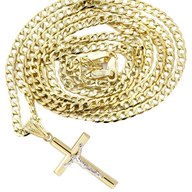 10K Gold Crucifix / Cross  Necklace For Men | 5 Grams