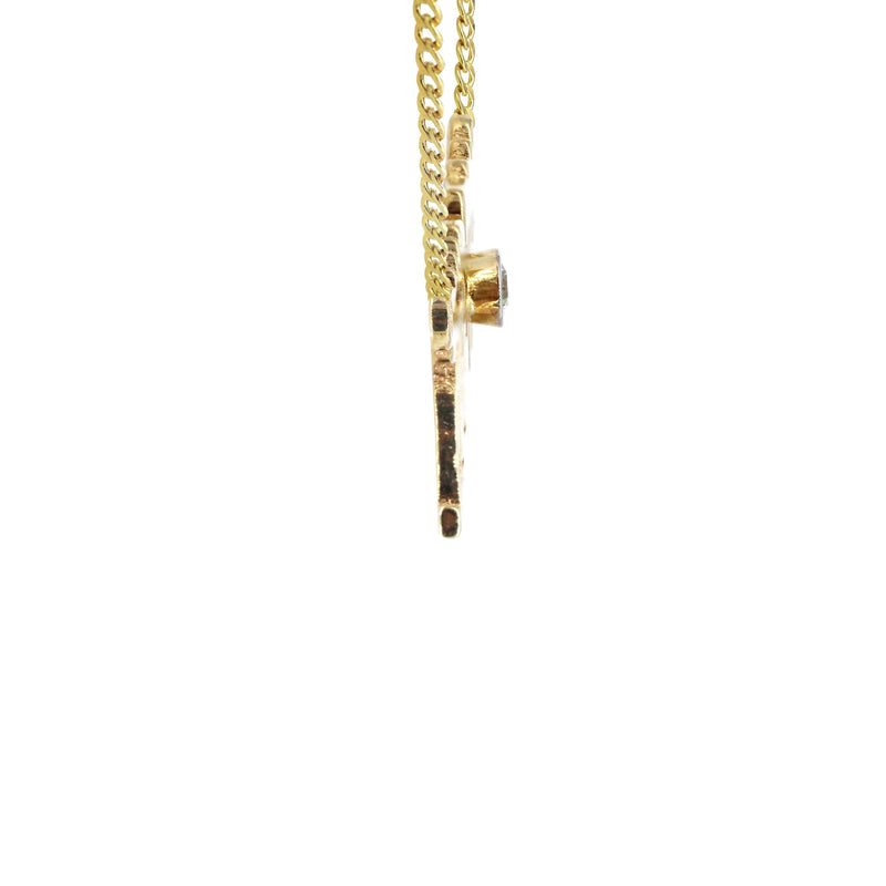 14K Gold Hebrew Text Name Plate Necklace | Style #78