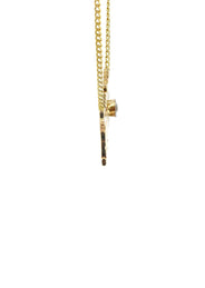 14K Gold Hebrew Text Name Plate Necklace | Style #78