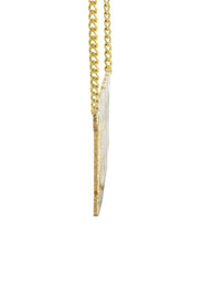 14K Gold  Diamond Cut Name Plate Necklace | Style #46