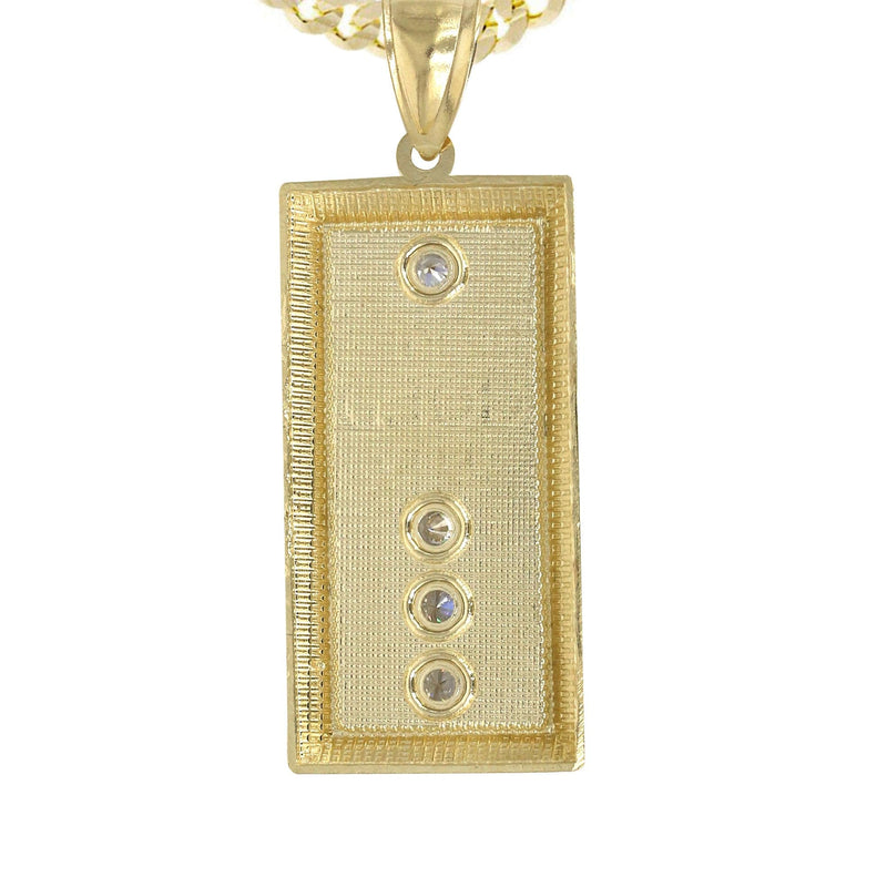 10K Yellow Gold Gold Brick Necklace | Appx. 15.1 Grams