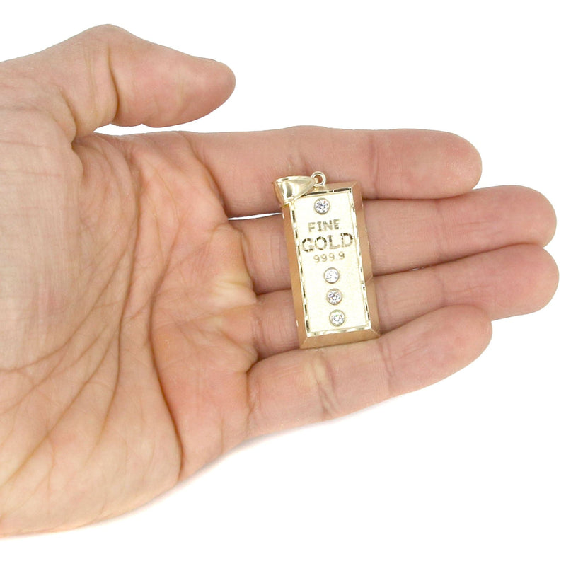 10K Yellow Gold Gold Brick Necklace | Appx. 15.1 Grams