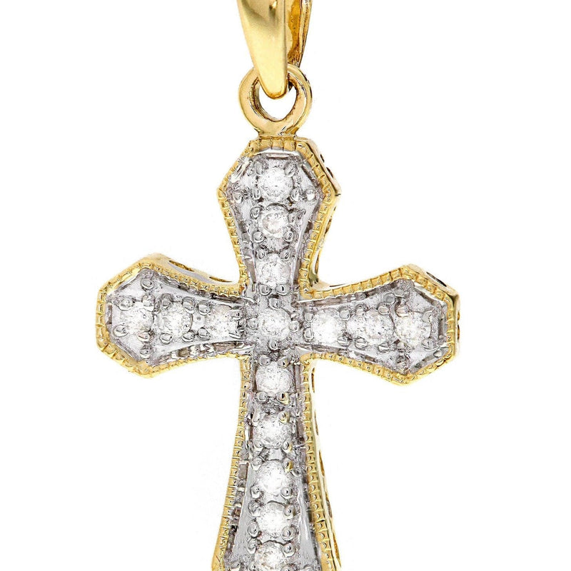 Diamond Cross Pendant | 1.12 Grams | 0.11 Carats