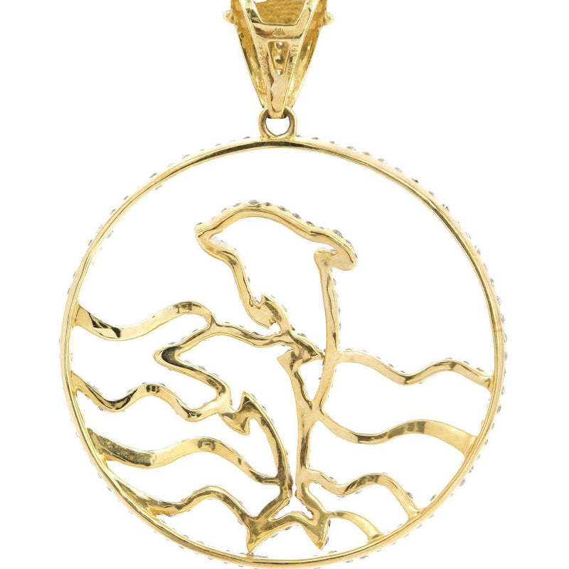 Diamond Dolphin Pendant | 1.59 Carats | 5.85 Grams