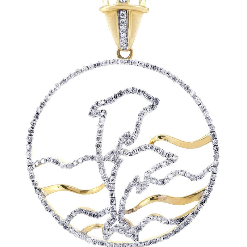 Diamond Dolphin Pendant | 1.59 Carats | 5.85 Grams