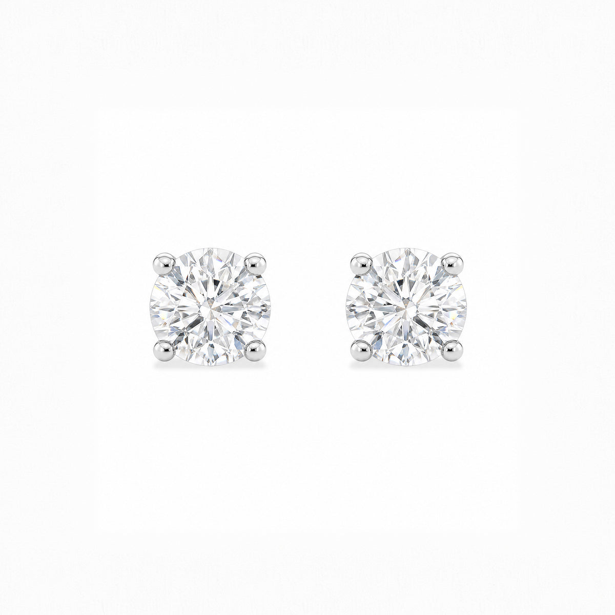 1 ctw Round Lab-Grown Diamond Stud Earrings - Creme de la Creme