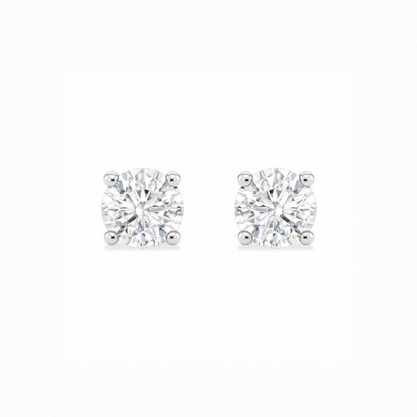 14K Lab Grown Diamond Stud Earrings White Gold