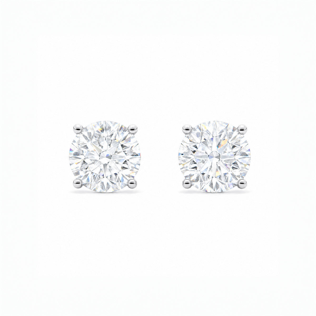 3 ctw Round Lab-Grown Diamond Stud Earrings - Creme de la Creme