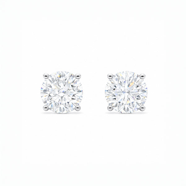 14K Lab Grown Diamond Stud Earrings White Gold