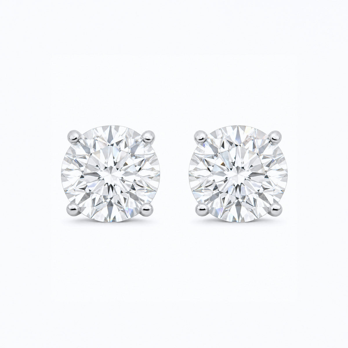 7 ctw Round Lab-Grown Diamond Stud Earrings - Creme de la Creme