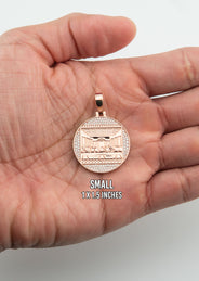 Men's VVS Lab Diamond Customizable Rose Gold Last Supper Necklace Pendant