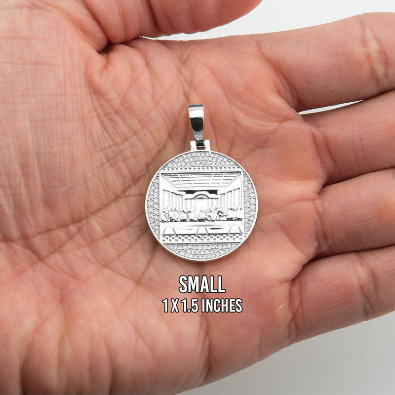 Men's VVS Lab Diamond Customizable White Gold Last Supper Necklace Pendant
