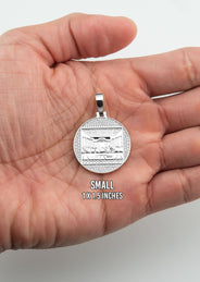 Men's VVS Lab Diamond Customizable White Gold Last Supper Necklace Pendant