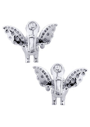 Diamond Earrings For Men |  14K White Gold  | 0.81 Carats