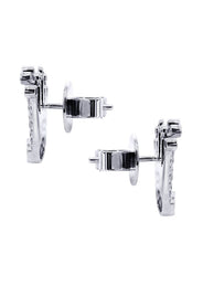 Diamond Earrings For Men |  14K White Gold  | 0.57 Carats