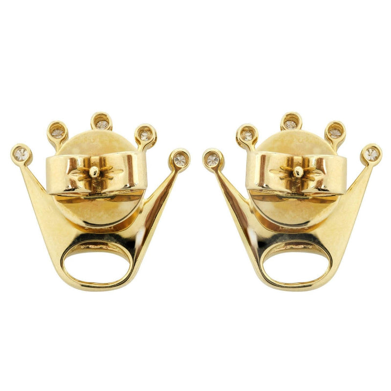 Diamond Earrings For Men |  14K Yellow Gold  | 0.58 Carats