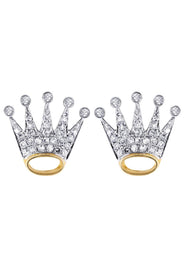 Diamond Earrings For Men |  14K Yellow Gold  | 0.58 Carats