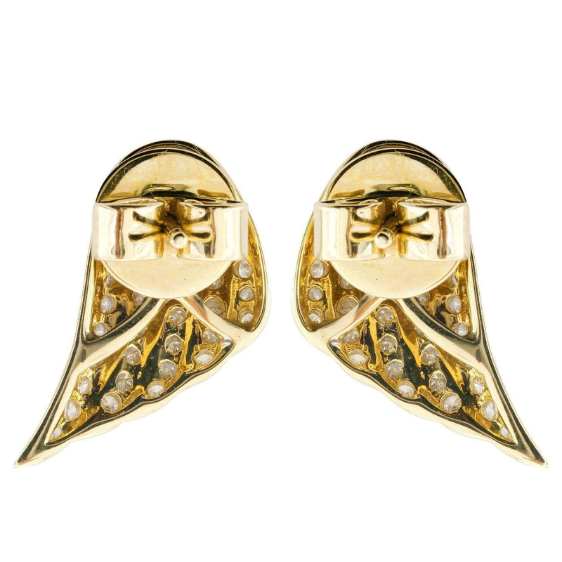 Diamond Earrings For Men |  14K Yellow Gold  | 0.9 Carats