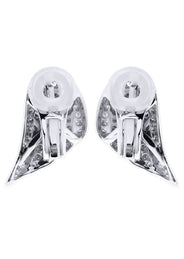 Angel Diamond Earrings For Men |  14K White Gold  | 1.56 Carats