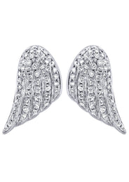 Angel Diamond Earrings For Men |  14K White Gold  | 1.56 Carats