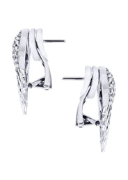 Angel Diamond Earrings For Men |  14K White Gold  | 1.56 Carats